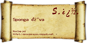 Sponga Éva névjegykártya