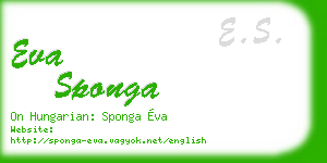 eva sponga business card