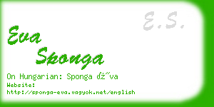 eva sponga business card